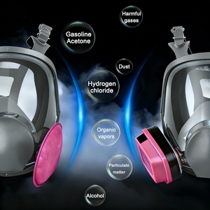 <span class=keywords><strong>Masque</strong></span> respiratoire en silicone intégral réutilisable avec filtres pour la peinture au pistolet, les opérations chimiques et les <span class=keywords><strong>travaux</strong></span> de construction - Product Image 2