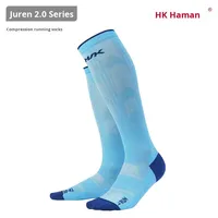Chaussettes de compression sportives professionnelles respirantes, anti-choc, antibactériennes, pour la course à pied longue distance et le fitness