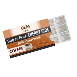 Chicle ChewyTexture sin azúcar de <span class=keywords><strong>café</strong></span> y <span class=keywords><strong>menta</strong></span> con extractos de guarna Chicle antihipnótico - Product Image 2