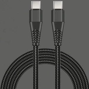 60W PD Fast Charging <b>Cable</b> C-C Nylon Braided Phone <b>Cable</b> 1M 2M Type C Data <b>Cable</b> - Product Image 2