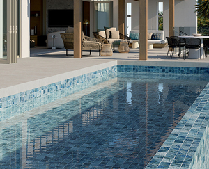 Azulejos de Porcelana Azul Oscuro para Piscinas, Estilo Parqué Moderno, para Paredes Interiores y Uso en Hoteles, con Diseños Gráficos - Product Image 4