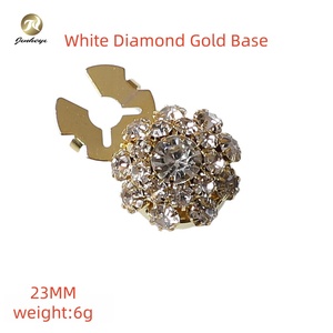 Chất lượng cao Hợp kim kẽm Rhinestone Khuy măng sét nút bìa cho áo sơ mi với flatback và Nickel miễn phí mạ - Product Image 4