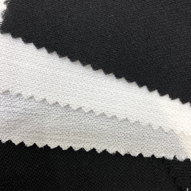 Eco-friendly Factory Fusible Interlining 100D Woven 100% Polyester Dry Treatment Woven Interlining for Garment