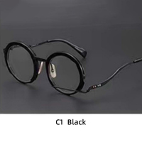 Monturas de Gafas Hechas a Mano Estilo Japonés, Ligeras, de Aro Completo, Diseño Literario, Gafas Ópticas para Uso Diario