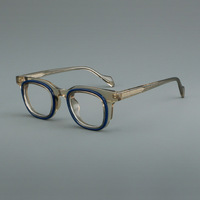 Montures de lunettes de vue rétro en fibre d'acétate haut de gamme fabriquées à Shenzhen, modèle 30112, couleur tendance, personnalisables