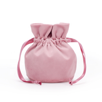 Sac à cordon en velours à fond rond Poche à cordon en velours Colorful Jewelry Gift Wedding Candy Drawstring Storage Bag