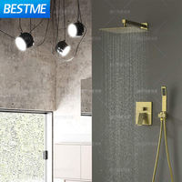 Kit de robinet de douche encastré à deux fonctions, Design moderne, salle de bain, douche, pluie et chute