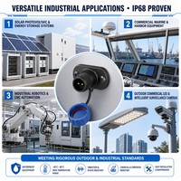 Konektor Penerbangan Tahan Air SP16F IP68 dengan Dudukan Flens, 2 3 4 5 7 9 10 Pin Kontak Solder 15A 400V, Soket Kabel, Bersertifikasi CE RoHS