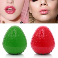 Baume à Lèvres Magique Hydratant Effet Brillant Forme Fraise pour Soin des Lèvres, Gloss Scintillant Hydratant pour Femme