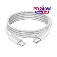 Câble de charge rapide USB Type C 2M 240W PD tressé de qualité supérieure pour PC, tablette et accessoires de téléphone portable – Vente en gros