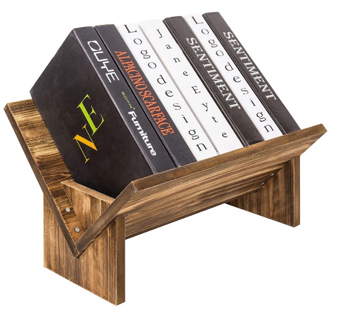 Combohome деревенская сгоревшая деревянная наклонная настольная книжная полка мебель для библиотеки книжная полка треугольная книжная полка