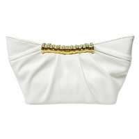 Pochette de soirée plissée élégante pour femme, sac à bandoulière polyvalent de luxe avec décoration de perles pour fêtes et mariages
