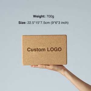 Yoga blok van kurk, op maat gemaakt logo, hoge kwaliteit, milieuvriendelijk, 3*6*9, natuurlijk, 100% kurk, hoge dichtheid - Product Image 2