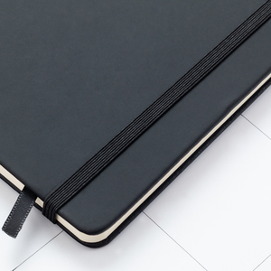 Agenda planificadora A5 personalizada, diario de cuero PU, cubierta de línea/cuadrícula de puntos, cuaderno con banda elástica - Product Image 3
