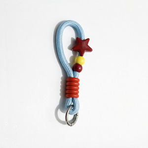 Llavero de pulsera trenzado colorido con dije de estrella de cuentas, accesorio de regalo promocional con logotipo personalizado - Product Image 5