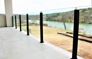 Rampes en verre de couleur noire en acier inoxydable Rampes en acier inoxydable 304 - Product Image 5