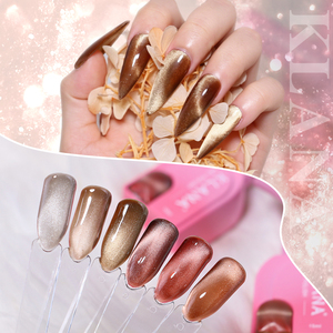 Esmalte de Uñas en Gel Efecto Ojo de Gato, 6 Colores Champán, 15ml, Magnético, Libre de HEMA/TPO, Set de Esmaltes para Manicura en Salón y en Casa - Product Image 3