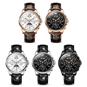 <span class=keywords><strong>Montre</strong></span> Oupinke 3189 Lumineuse et Étanche, Personnalisée, Mécanique <span class=keywords><strong>Automatique</strong></span>, en Cuir, OEM, pour Hommes, <span class=keywords><strong>Montre</strong></span>-Bracelet d'Affaires - Product Image 2