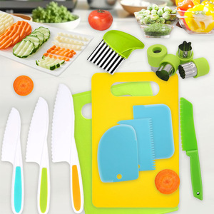 17-piece <strong>Childrens</strong> <strong>Cutlery</strong> Safety <strong>Set</strong> Non-slip Hand-safe Plastic Knife Cutting Board Playset Eight-Piece <strong>Set</strong>; Pretend SimulaSure - Product Image 2
