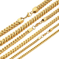 Vente en gros Collier de couple en acier inoxydable JS Fashion Simple 18k Titanium Steel pour hommes et femmes