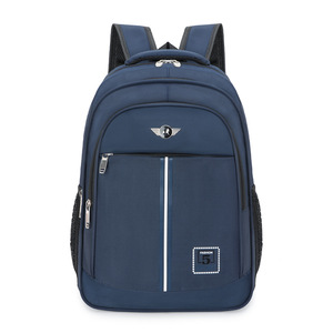 Laptop <b>Backpack</b> For Business Travel Large Capacity <b>With</b> Laptop <b>Compartment</b> Unisex Blue Solid Color Shoulder Straps QY-0221 - Product Image 5