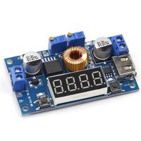 Module d'alimentation abaisseur de tension à courant constant XL4015 5A avec affichage LED de la tension et de la charge pour batterie au lithium