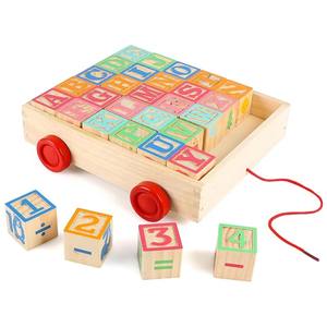 10진수 숫자 블록 수학 큐브 장난감 튼튼한 알파벳 나무 기차 퍼즐 블록 자동차 - Product Image 6