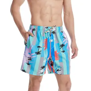 Yüzme şortu Polyester süblimasyon mayo erkek şort Beachwear erkek yüzmek şort Boardshorts