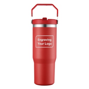 Botella de Bebidas Calientes Portátil de Acero Inoxidable al Vacío de 30 Oz <span class=keywords><strong>con</strong></span> Logotipo Personalizado, Tapa Abatible <span class=keywords><strong>con</strong></span> Asa y Pajita para Fiestas y Uso en la Oficina - Product Image 1