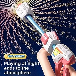 ปืนฉีดน้ำแรงดันสูงแบบดึงได้ - ปืนฉีดน้ำบาร์เร็ตต์ 120 รู สำหรับเด็ก, ความจุ 500 มล. พ่นน้ำแรง, ของเล่นกลางแจ้งสำหรับฤดูร้อน - Product Image 2