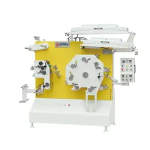 6 + 2 Kleuren Flex Print Machine Prijs Boekdruk Plaat Type Satijn Lint Flexo Stof Etiket Drukmachine Voor Katoen Tape