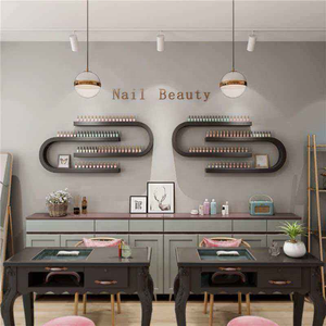 Modern Wood Portable Nail Polish Display Shelf Wall <b>Hanging</b> Salon Storage Rack for Supermarket & Mall Use - Product Image 6