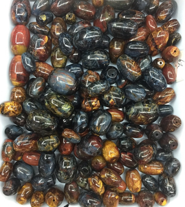 Cuentas de barril de Pietersite azul Natural, Gema suelta de barril Pietersite de Sudáfrica