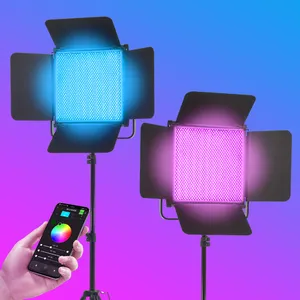 TOLIFO RGB LED 비디오 라이트 GK-S100RGB APP 제어 Bicolor LED 사진 조명 패널 20FX 조명 효과
