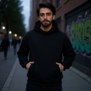 Sweat-shirt à capuche personnalisé pour homme, en molleton, impression personnalisée, service OEM, coupe classique, couleur unie, streetwear d'hiver, USA - Product Image 2