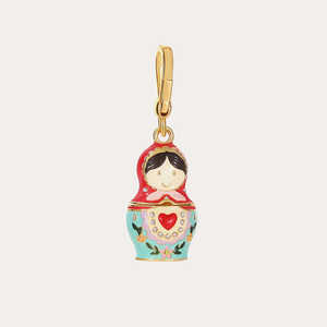 Collier en émail coloré plaqué or, pendentif Matryoshka en alliage, <span class=keywords><strong>œuf</strong></span> Fabergé, <span class=keywords><strong>bijoux</strong></span> de mode - Product Image 2