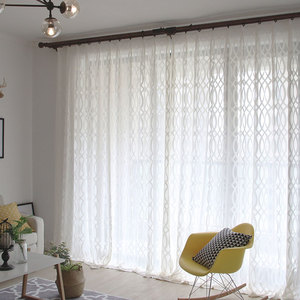 <span class=keywords><strong>Tissu</strong></span> de <span class=keywords><strong>rideau</strong></span> de brocart de textile à la maison brodé par voilage - Product Image 3