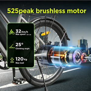 Bicicleta Eléctrica Urbana con Cuadro de Aleación, Velocidad Máxima ≤32 km/h, Motor Potente, 7 Velocidades Internas, para Desplazamientos Diarios - Product Image 3