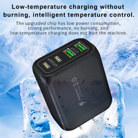 Chargeur rapide PD QC 4-en-1 40W en gros, adaptateur mural 2 USB-A 2 Type-C avec prise US EU UK, portable et ignifuge pour voyage