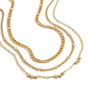 Conjunto de Collar de Oro de 18k, Solución de Empaque Personalizado Exclusivo para Comercio Transfronterizo, Acabado Cepillado, Acero de Titanio de Grado Técnico Superior - Product Image 5