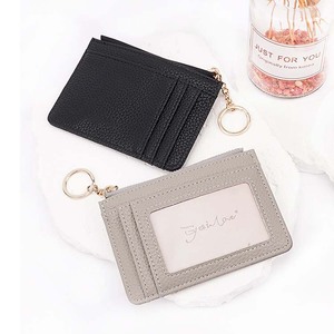 Cartera de cuero PU con llavero y cordón protector, funda portátil para pasaporte y tarjetas, tarjetero con compartimento para fotos - Product Image 2