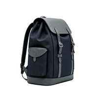 Nouveau Sac à Dos Homme Tendance Rétro pour Ordinateur Portable et Voyage, Grande Capacité, Imperméable en PU, Fermeture Éclair, Polyester – Collection Été