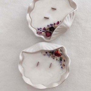Portavelas de Cerámica Hecho a Mano con Forma de Concha, de Buena Calidad, Estilo Ins, Decoración para el Hogar, Portavelas para Boda, <span class=keywords><strong>Jalo</strong></span> JE1962 con Relieve - Product Image 1