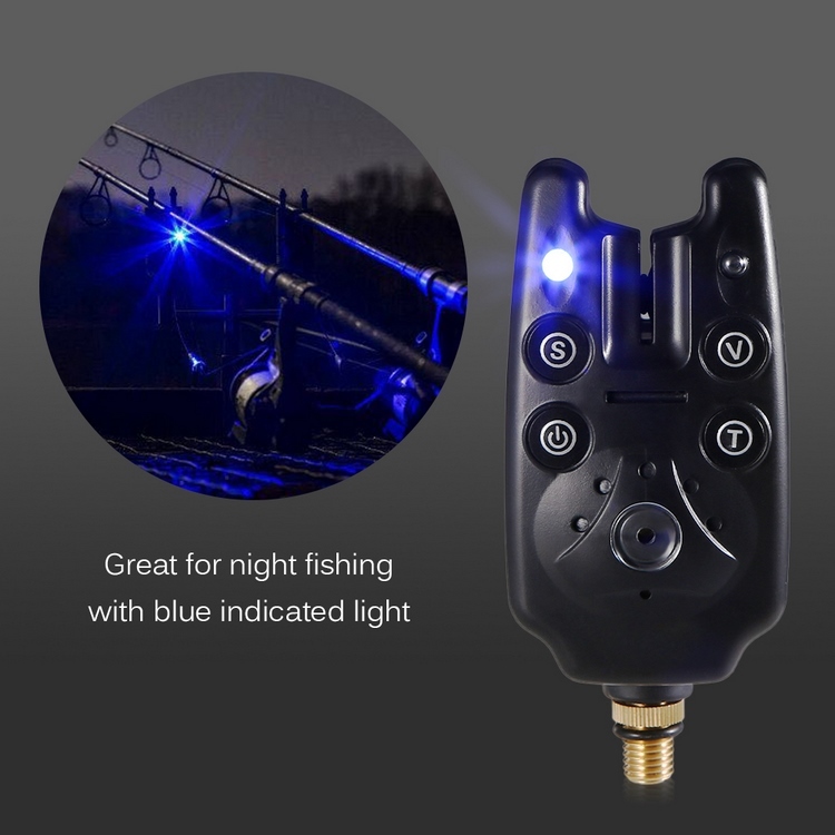 Lixada Kit Détecteurs Touche Sans Fil Pêche - Alarme LED Sonore Avec Swings Et Mallette