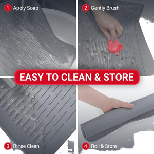 Tapis de séchage de vaisselle en silicone imperméable et antidérapant 28*20 pouces, tapis de protection sous l'évier pour la cuisine - Product Image 6