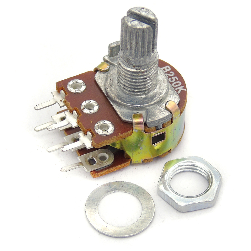 10PCS B20K RK097G Audio Amplifier Sealed Dual Potentiometer 15mm Shaft