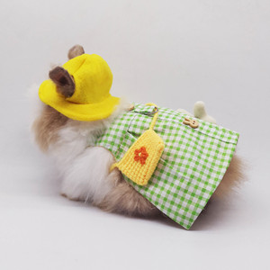 Set Pettorina, Guinzaglio, Vestiti e Cappello <span class=keywords><strong>per</strong></span> Coniglio, Porcellino d'India, Coniglio Nano Olandese e Piccoli Animali Domestici <span class=keywords><strong>per</strong></span> Passeggiate all'Aperto - Product Image 5