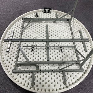 Hotsale 10 người ngoài trời bàn tiệc nhựa tròn gấp bàn ghế bàn cho đám cưới bên ngoài trời Bộ đồ nội thất - Product Image 4