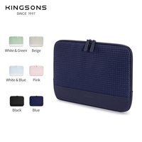 Housse pour ordinateur portable Kingsons 14 pouces, étui pour MacBook Pro, cuir PU durable, housse d'ordinateur imperméable, housse pour ordinateur portable pour les voyages d'affaires