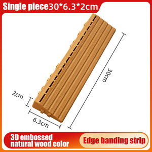 Borde de Plástico para Piso Color Madera Claro de 30*6.3*2cm para Unir Losetas - Product Image 4
